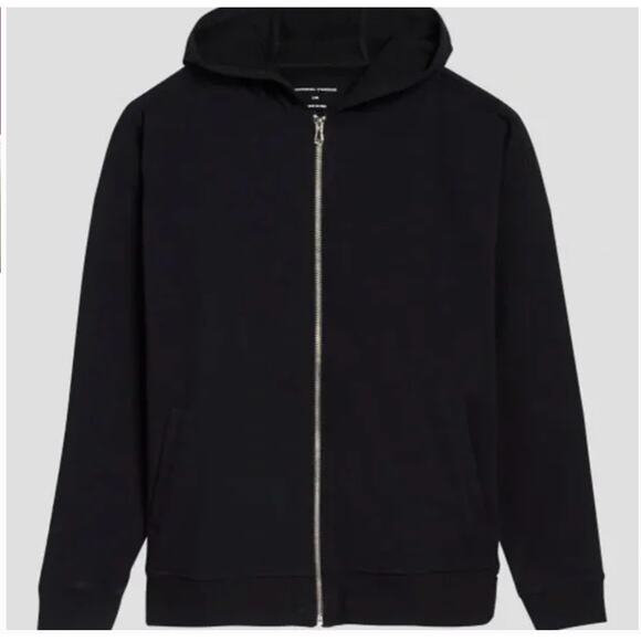 Universal Standard Fundamental French Terry Zip Up Hoodie 4XS 00 0 NWT Black - Picture 1 of 4